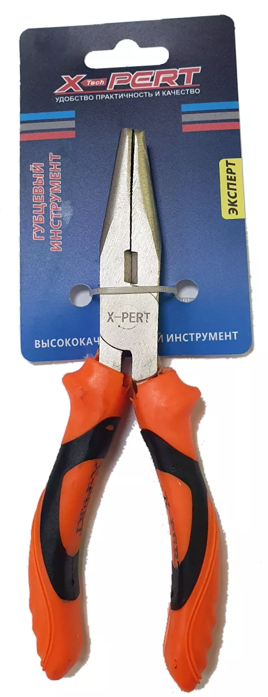 Круглогубцы "X-PERT-STANDART", 6*160 мм, подвесные, комбинированная ручка